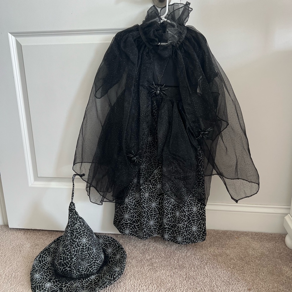 Pottery Barn Kids Black Witch Glow-in-the-Dark Costume with Hat